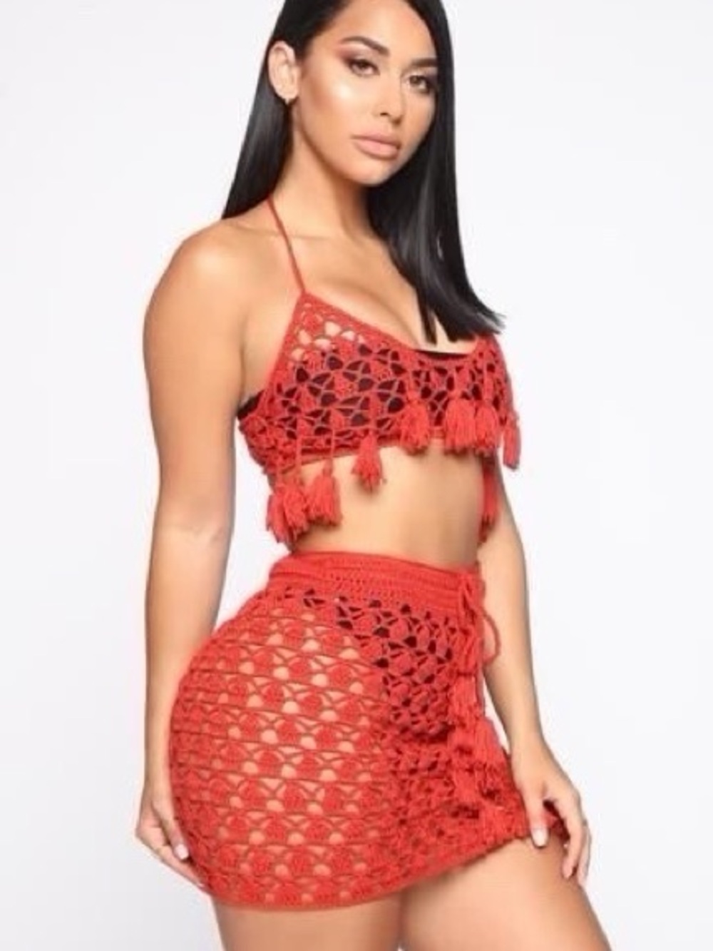 FASHION NOVA Wild Fire Coverup Set